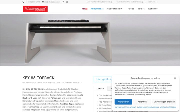 Screenshot of keyboardtisch.com