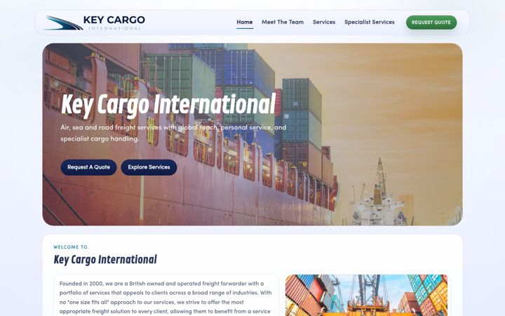 Screenshot of keycargo.net