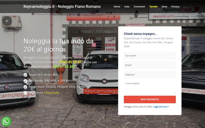 Screenshot of keycarnoleggio.it