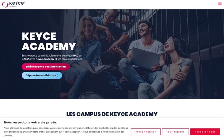 Screenshot of keyce-academy.fr