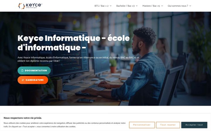 Screenshot of keyce-informatique.fr