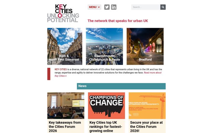 Screenshot of keycities.uk