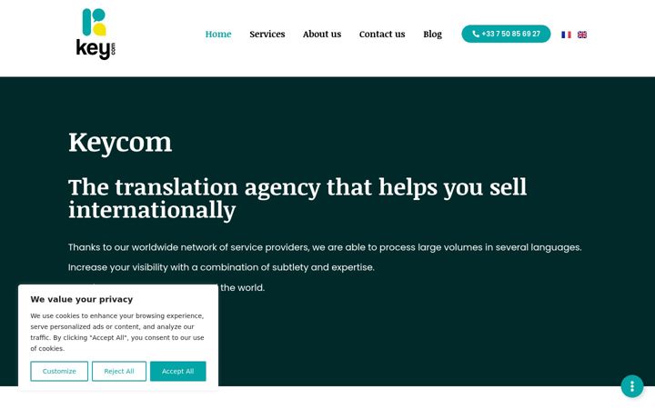 Screenshot of keycom.io