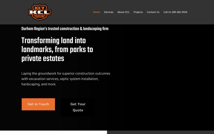 Screenshot of keyconstructionandlandscaping.ca