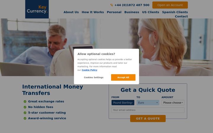 Screenshot of keycurrency.co.uk