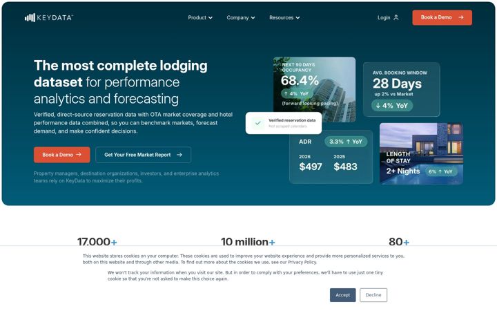 Screenshot of keydatadashboard.com