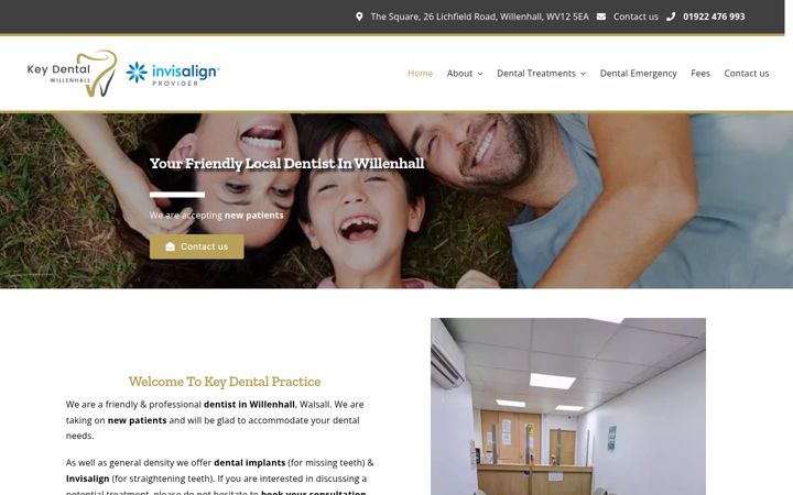 Screenshot of keydentalpractice.co.uk