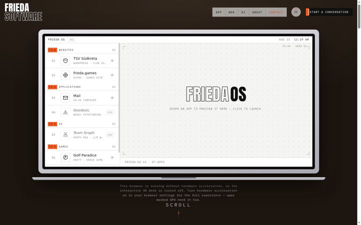 Screenshot of keydownworks.com