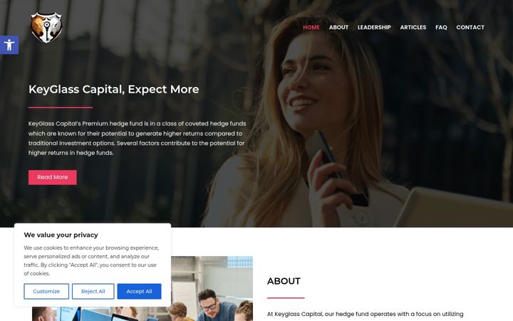 Screenshot of keyglasscapital.com