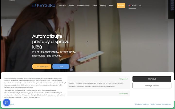 Screenshot of keyguru.cz