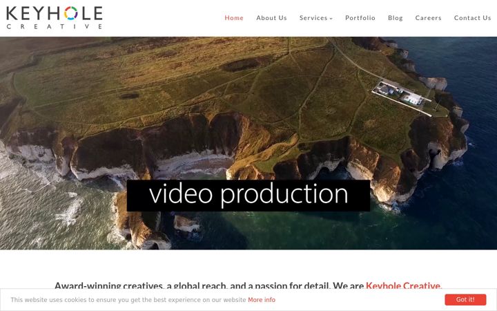Screenshot of keyholecreativemedia.com