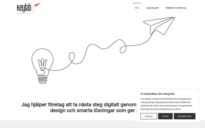 Screenshot of keylab.se