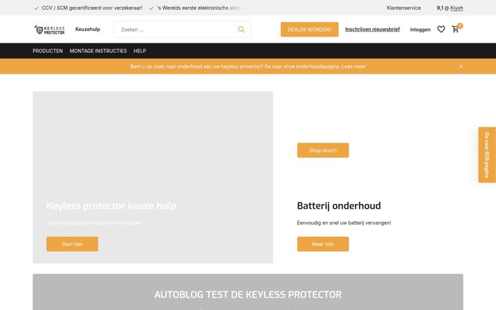 Screenshot of keylessprotector.nl
