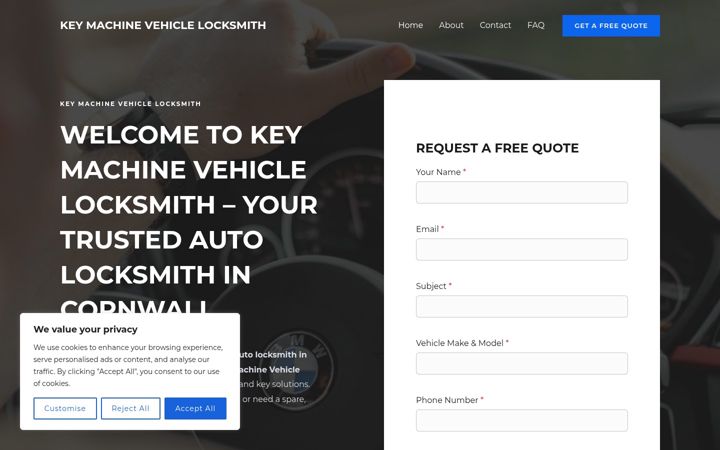 Screenshot of keymachine.co.uk
