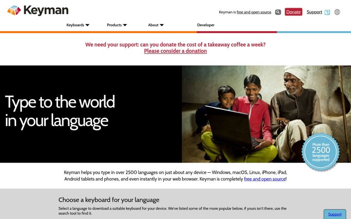 Screenshot von keyman.com