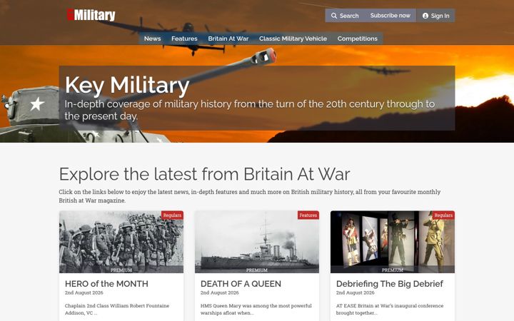 Screenshot of keymilitary.com