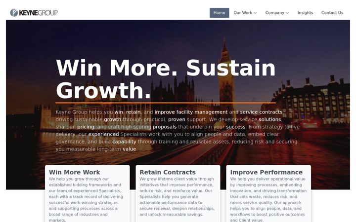 Screenshot of keynegroup.com