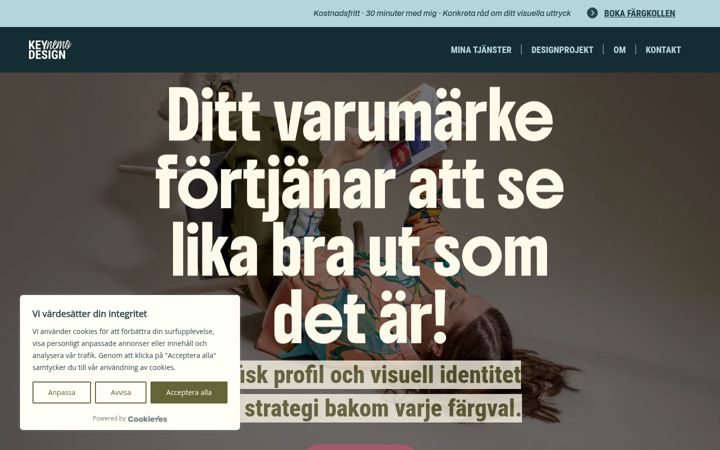 Screenshot of keynemodesign.se