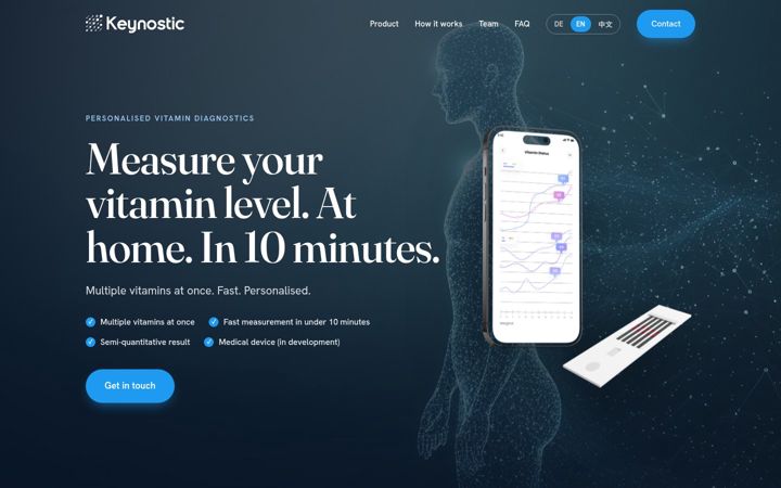 Snimka zaslona za keynostic.com