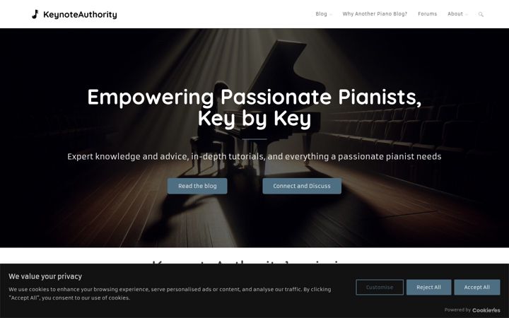 Screenshot of keynoteauthority.com