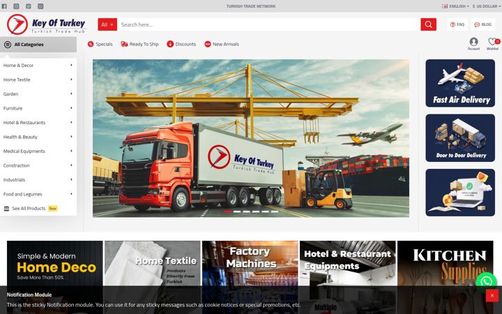 Screenshot of keyofturkey.com