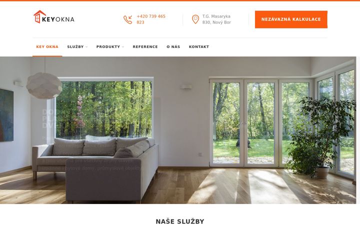 Screenshot of keyokna.cz