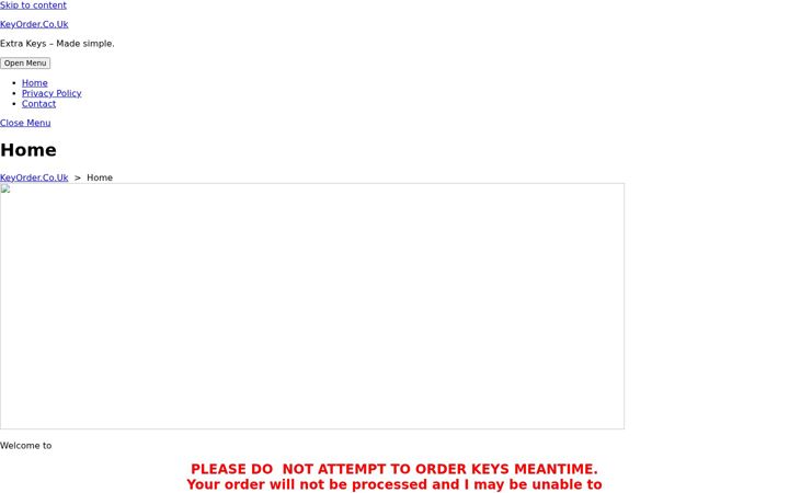 Screenshot of keyorder.co.uk