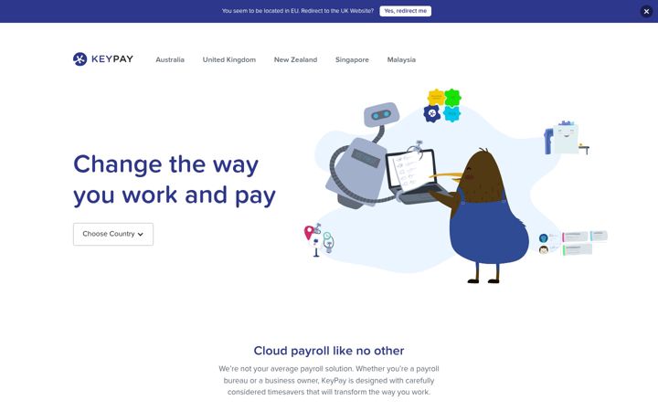 Screenshot of keypay.com