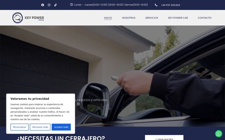 Screenshot of keypowerhome.com