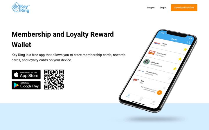 Zrzut ekranu keyringapp.com