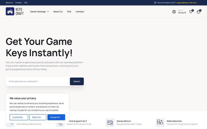 Screenshot of keys-craft.com