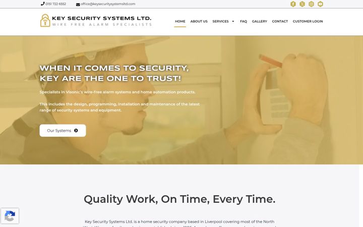 Screenshot of keysecuritysystemsltd.com