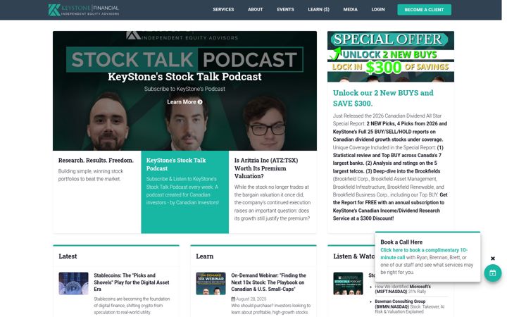 Screenshot of keystocks.com