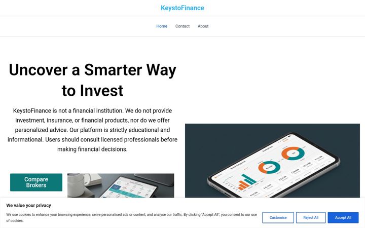 Screenshot of keystofinance.com