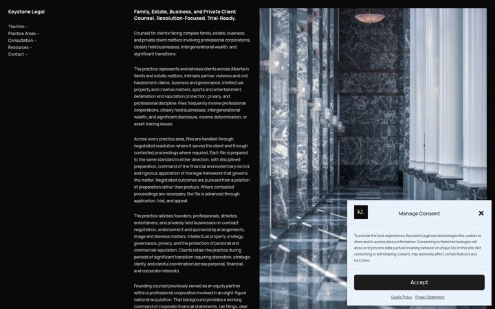 Screenshot of keystone-legal.ca