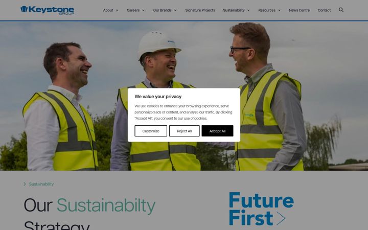 Screenshot of keystonefuturefirst.co.uk