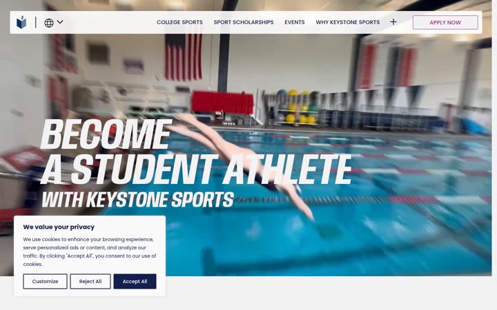 Screenshot of keystonesports.com