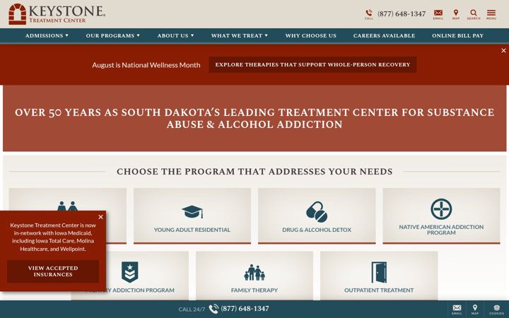 Screenshot of keystonetreatment.com