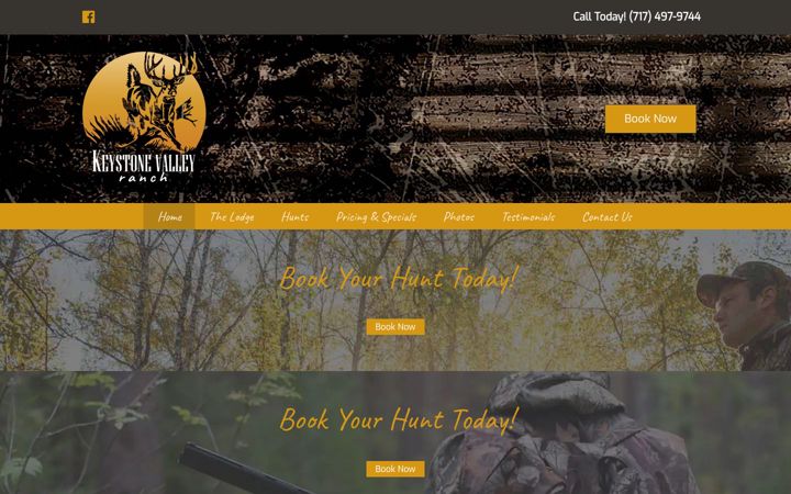 Screenshot of keystonevalleyranch.com