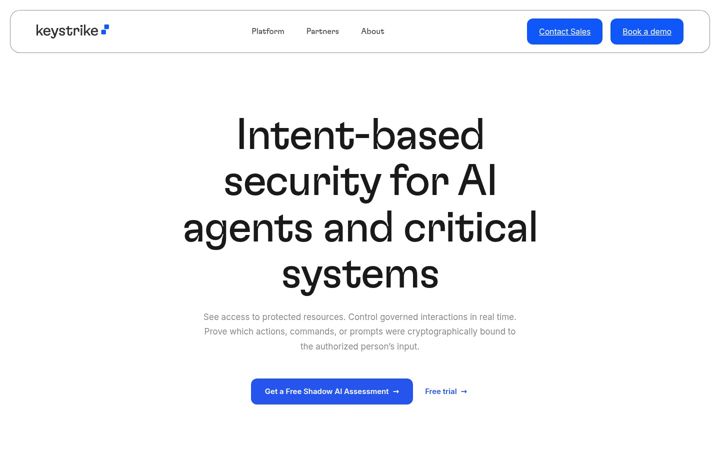 Screenshot of keystrike.com