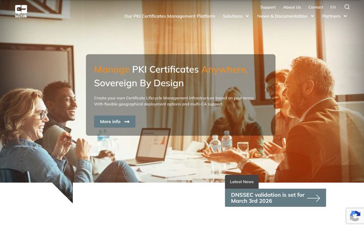 Screenshot of keytalk.com