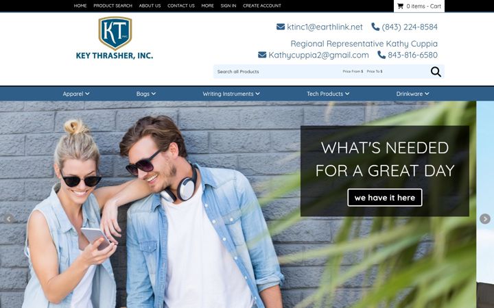 Screenshot of keythrasherinc.com