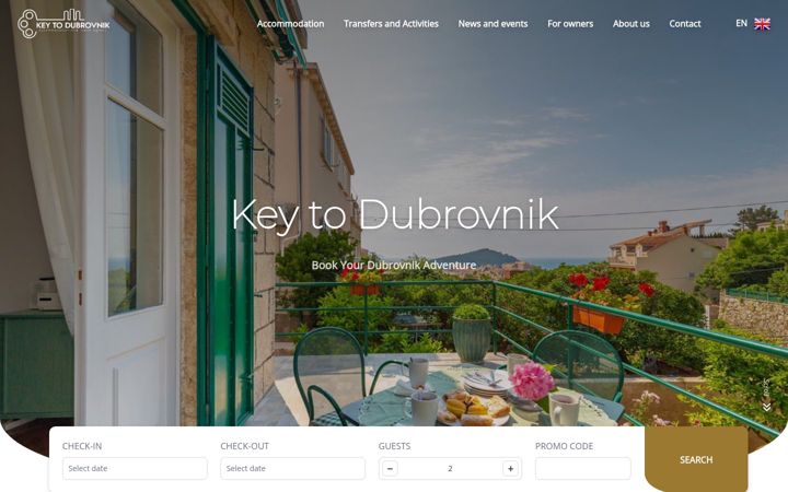 Screenshot of keytodubrovnik.com