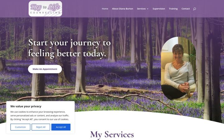 Screenshot of keytolifecounselling.com