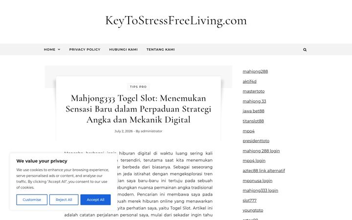 Screenshot of keytostressfreeliving.com