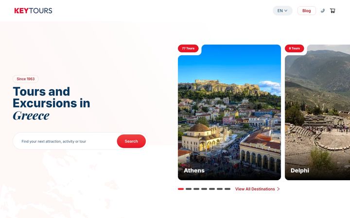 Screenshot of keytours.gr