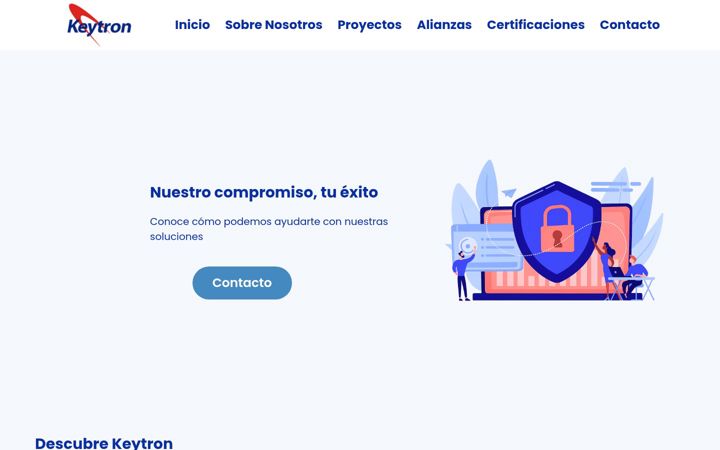 Screenshot of keytron.com