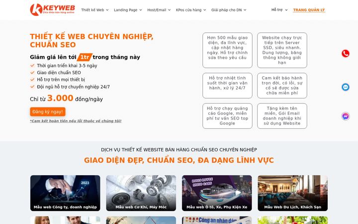 Screenshot of keyweb.vn