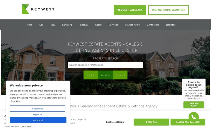 Screenshot of keywest-estateagents.co.uk