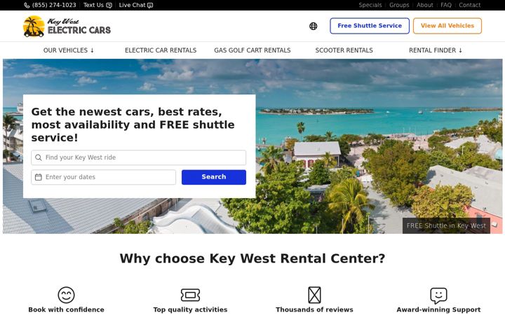 Screenshot of keywestrentalcenter.com